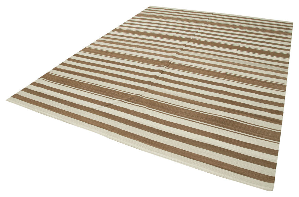 Rug N Carpet - Handmade Wool 7' 10'' x 10' 1'' Flatweave Dhurrie Kilim Rug