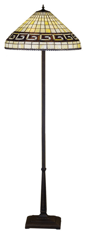 62H Greek Key Floor Lamp