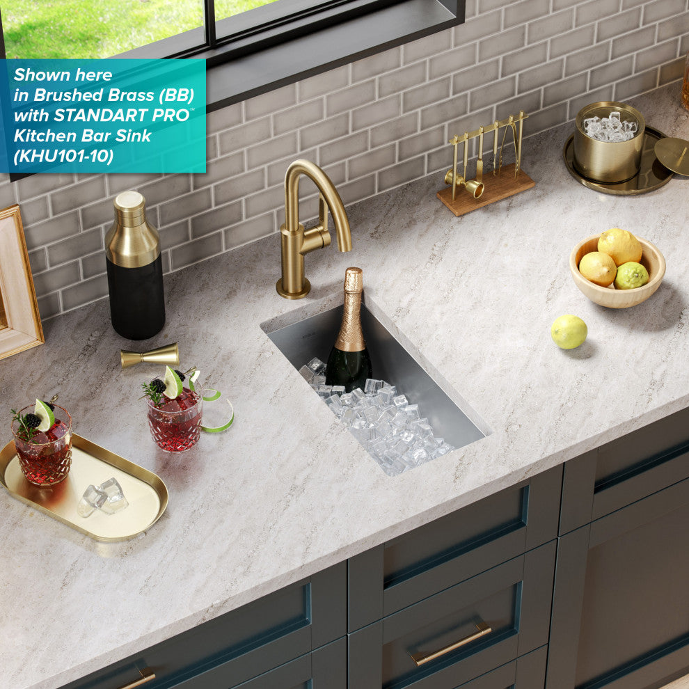 Oletto 1-Hole Kitchen Bar Faucet Matte Black, Model KPF-2822MB