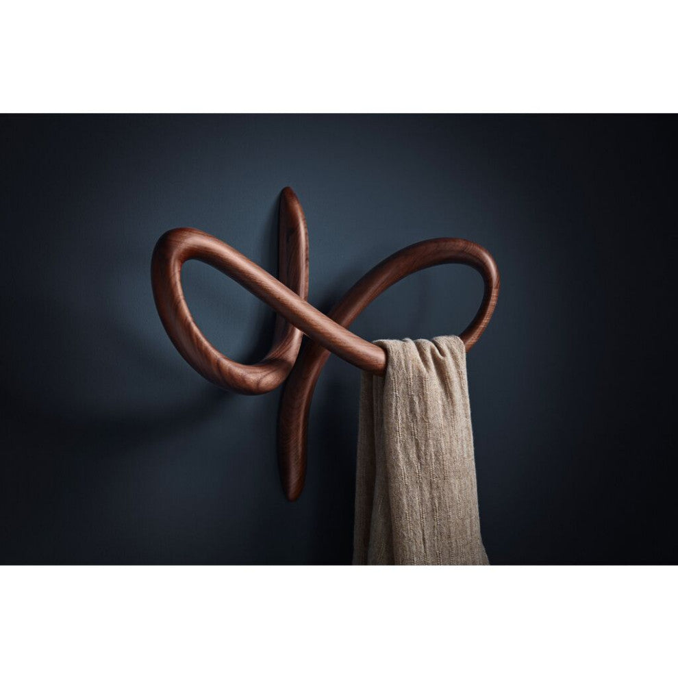 Nomon Vertigo Coat Hanger, Natural Solid Walnut, Small