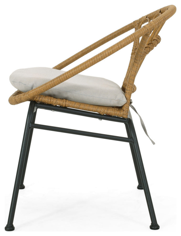 Beulah Faux Wicker Chairs, Set of 2