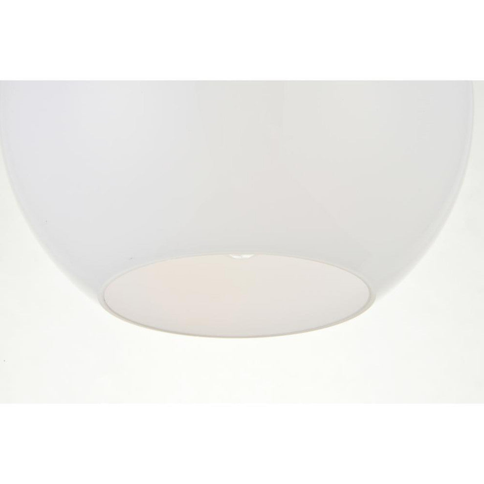 Baxter 1 Light Chrome Flush Mount With Frosted White Glass