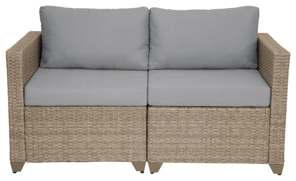 Maui 5-piece Outdoor Modular Conversation Set, 3 Corner Sofa Seats, Stone