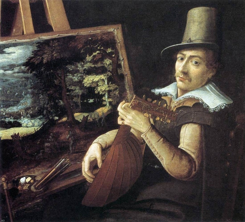 Paul Bril Self-Portrait, 20"x25" Wall Decal Print