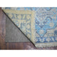 Gray Hand Knotted Afghan Angora Oushak Wool Wide Runner Rug, 4'0" x 11'9"