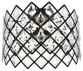 Lacy 13" Flush Mount, Black
