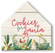 Cookies For Santa 12x12 House Shaped Canvas