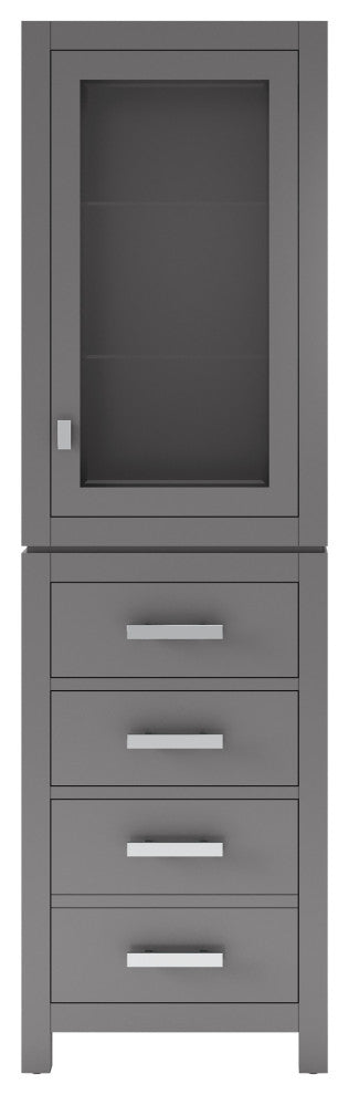 The Madison Collection Linen Cabinet, Gray
