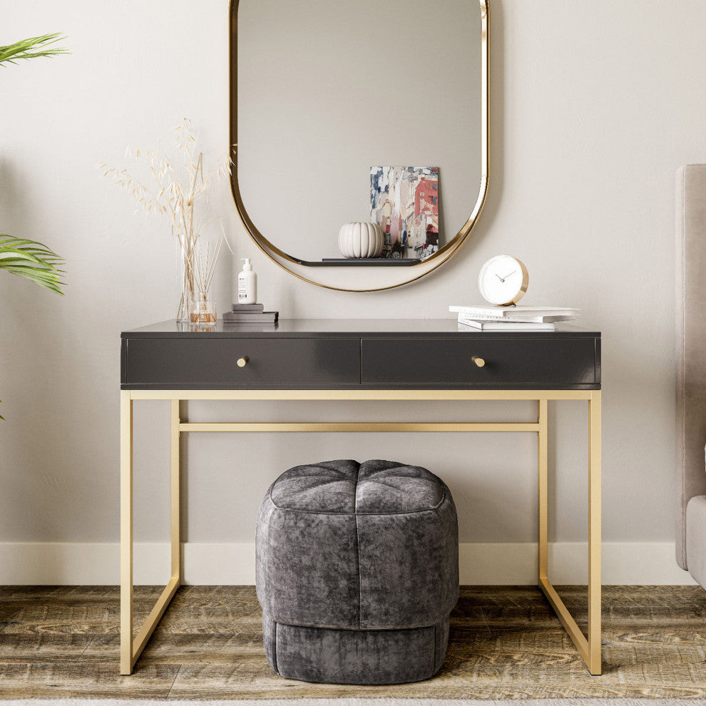 42" Home Office Writing Computer Desk Console Table, Black