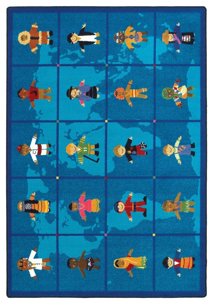 Kid Essentials Rug, Reach Across the World, 7'8"x10'9"