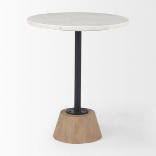 Maxwell Marble Top Pedestal End/Side Table
