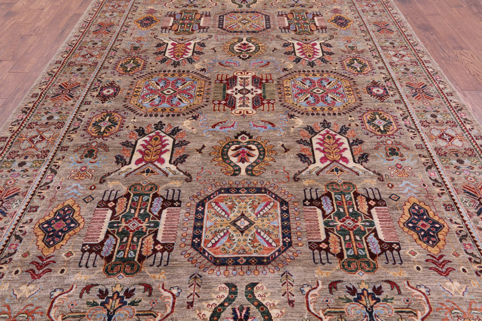 8' 4" X 11' 6" Persian Tabriz Handmade Wool Rug Q7600