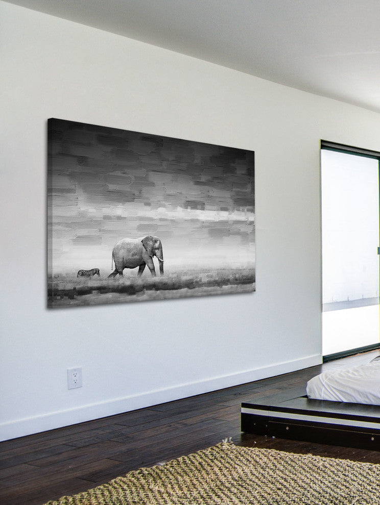 "Elephant" Fine Art Canvas Print, 18"x12"