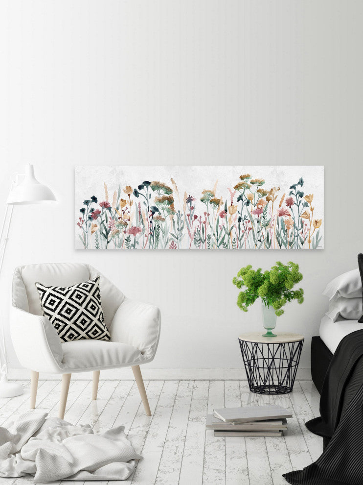 "Field of Flowers" Painting Print on Wrapped Canvas
