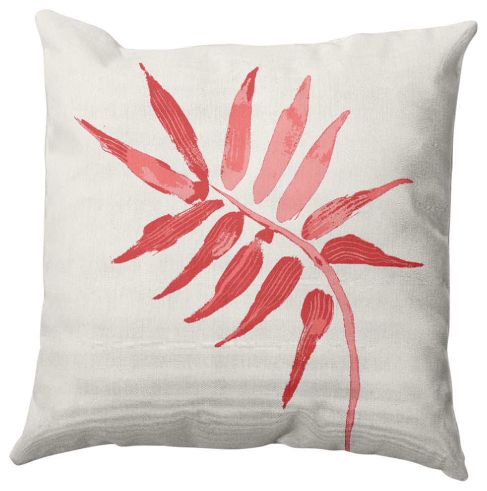 Frond Decorative Throw Pillow, Pink, 26"x26"
