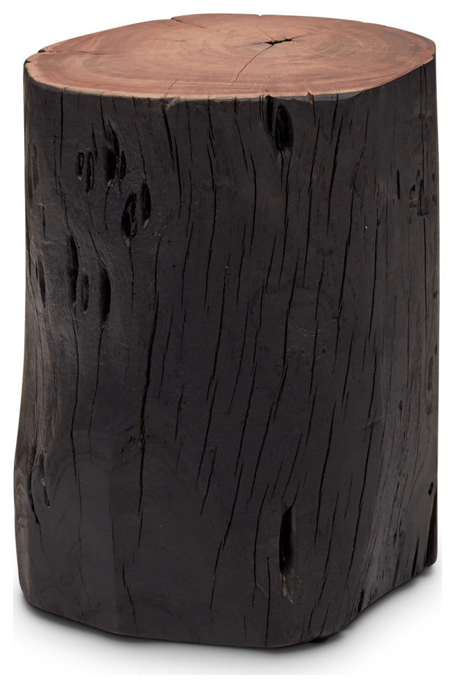 Brooks Solid Wood Stump, Ebonized