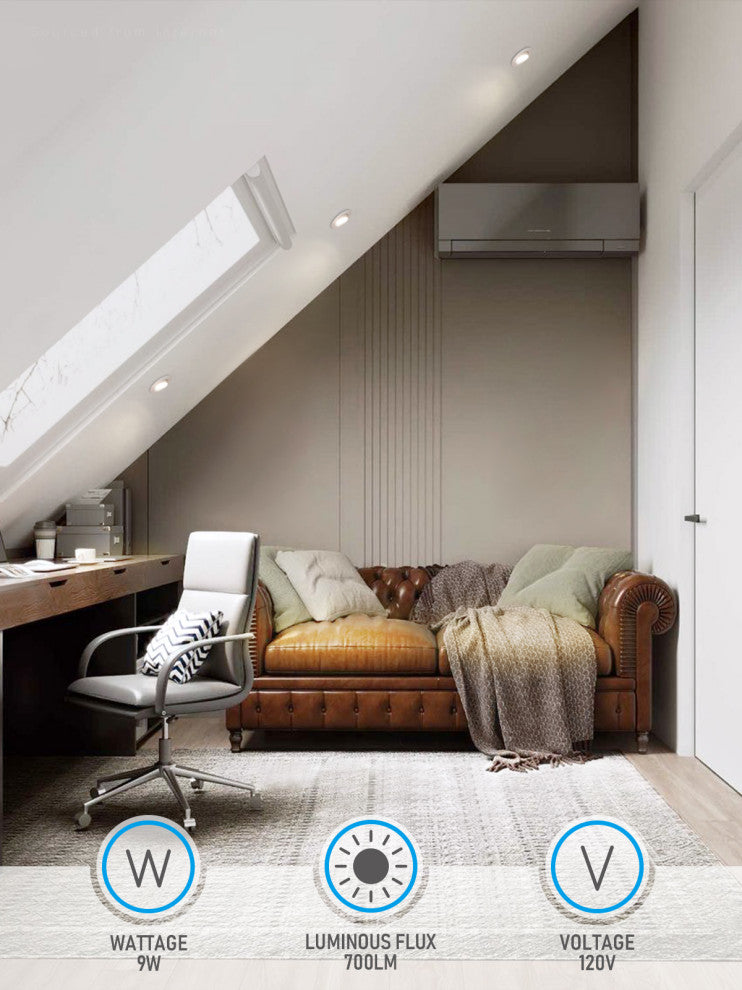 4 Pack 4" LED Gimbal Recessed Light Dimmable, ETL, 5000K Daylight