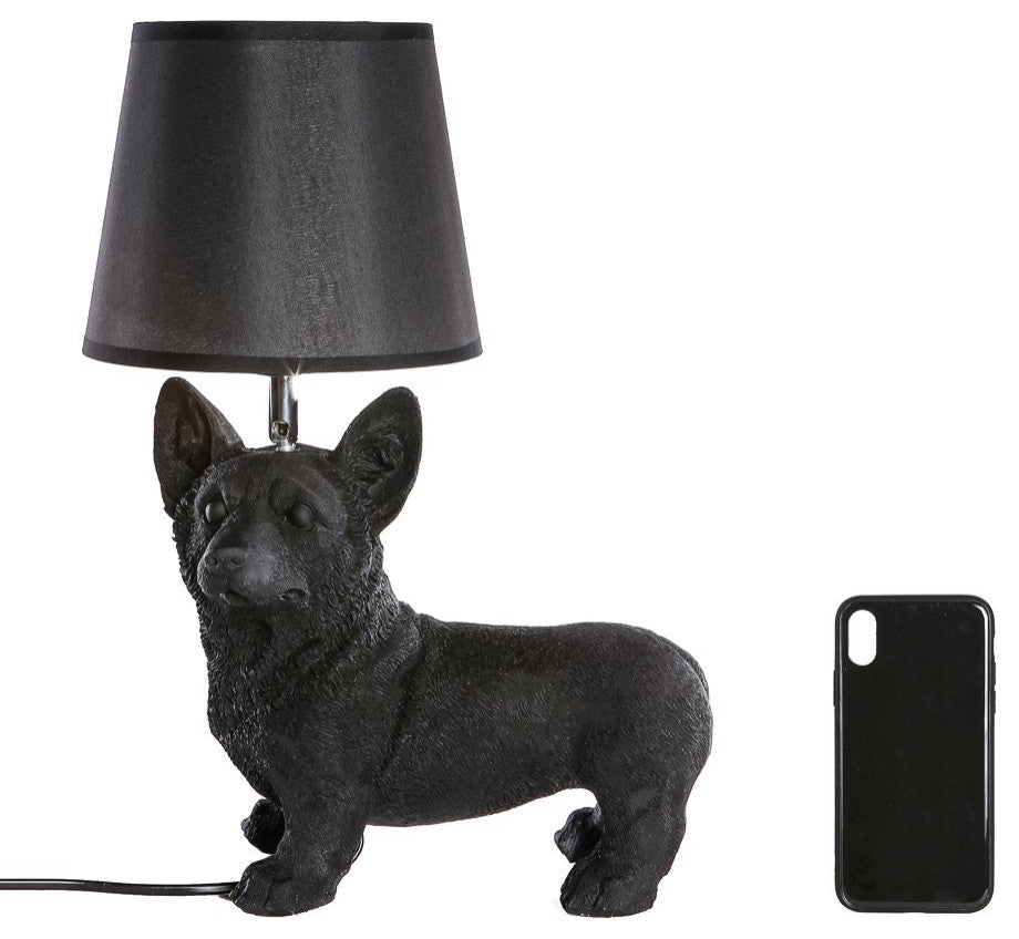 Resin Standing Corgi Figure Table Lamp