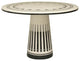 Honed Agate and Waxstone Inlaid Dining Table