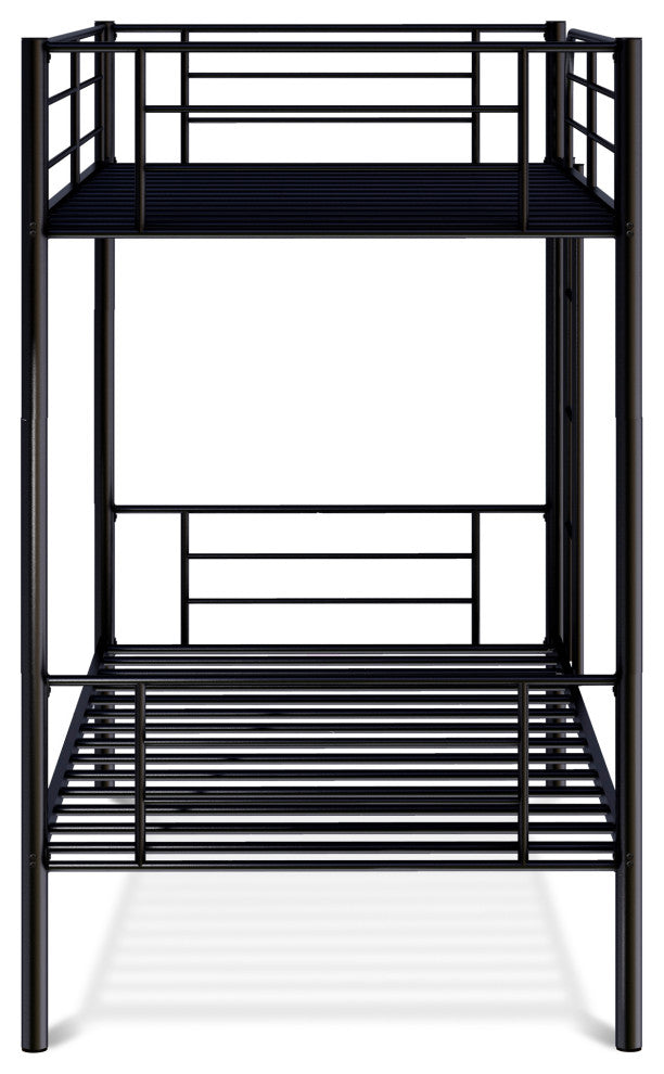 Danbury Twin Bunk Bed In Powder Coating Black Color