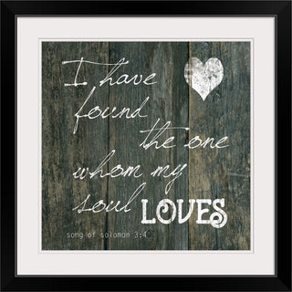 "Soloman 3:4" Black Framed Art Print, 28"x28"x1"