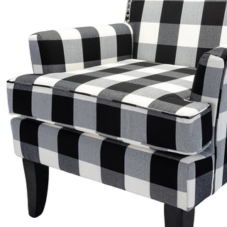 Herrera Classic Armchair With Pattern, Buffalo Black