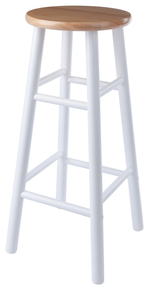 Huxton 2-Pc Bar Stool Set, Natural and White