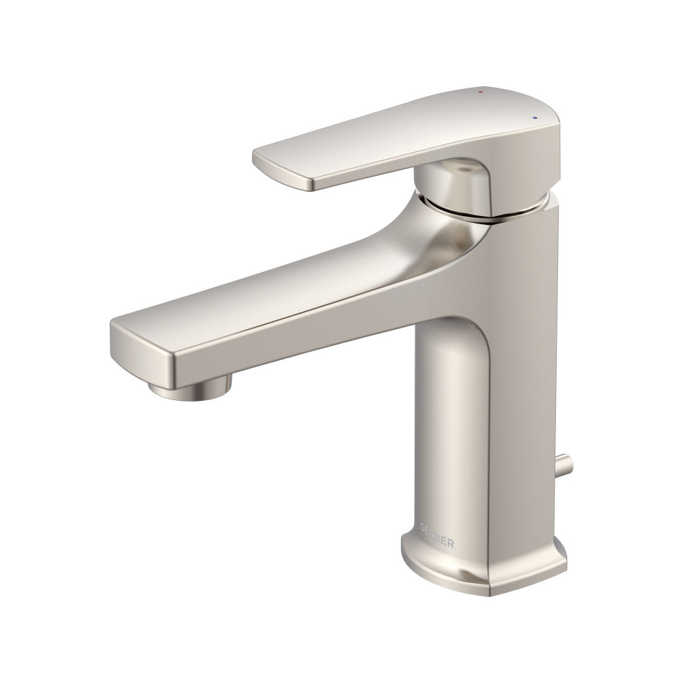 Tribune 1H Bath Faucet 1-Hole Mount, 50/50 Pop-Up Drain 1.2gpm, Brushed Nickel