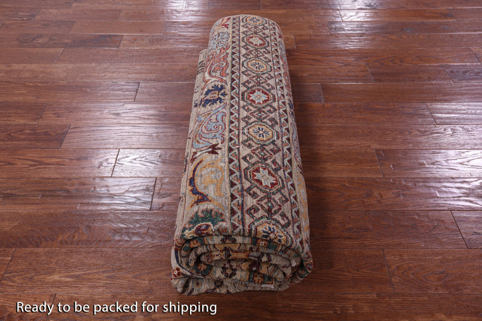 6' 9" X 10' 1" Handmade Super Kazak Khorjin Rug Q11305