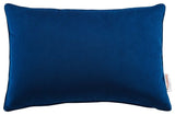 Enhance 18" Lumbar Performance Velvet Throw Pillow, Navy
