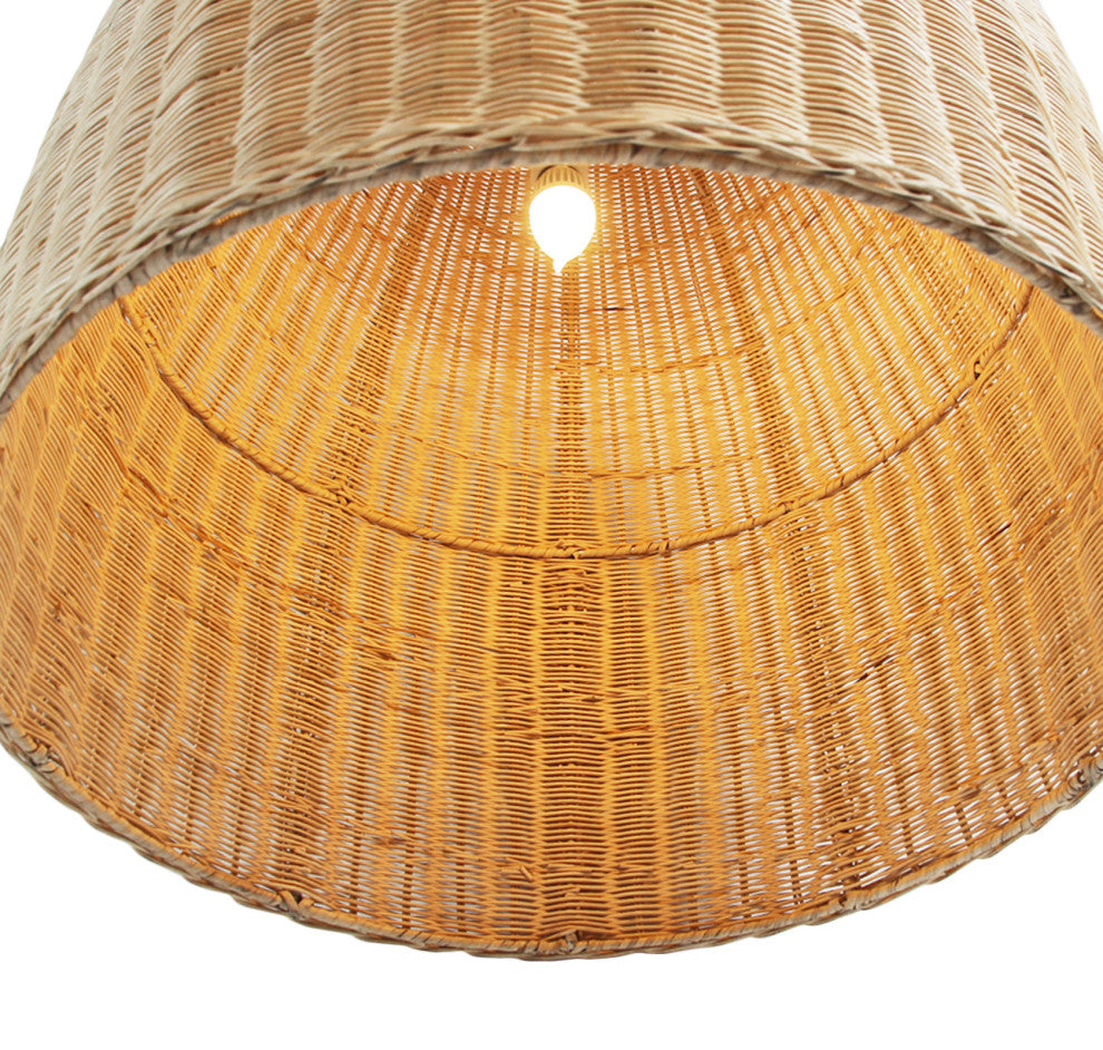 Raw Wicker Pod Lantern Medium