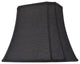 34046 Oblong Cut Corner Bell Spider Lamp Shade, Black, 12" wide, 10"x12"x13"
