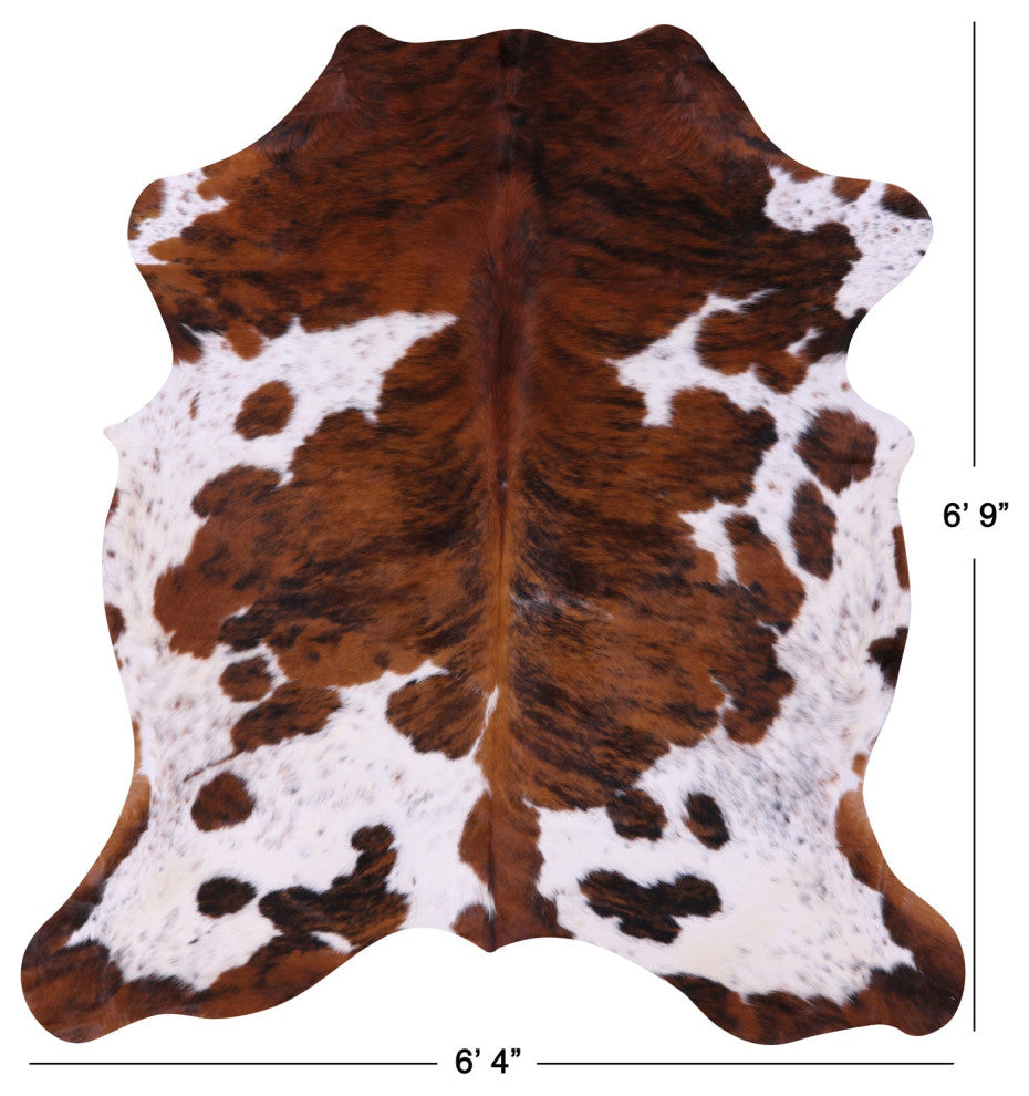 Natural Cowhide Rug 6' 9" X 6' 4" C1938