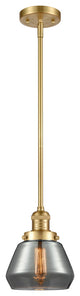 Fulton 1 Light Mini Pendant, Satin Gold, Plated Smoke