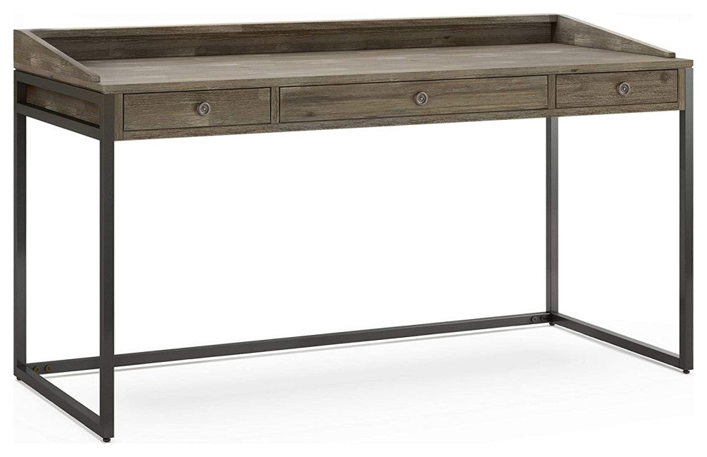 Modern Industrial 60 inch Wide Home Office Desk with 2 Drawers