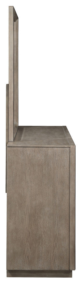 Durango 8-drawer Dresser and Mirror Taupe Oak