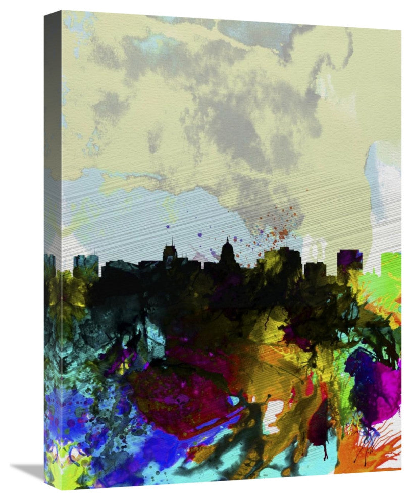 "Madison Watercolor Skyline" Fine Art Print