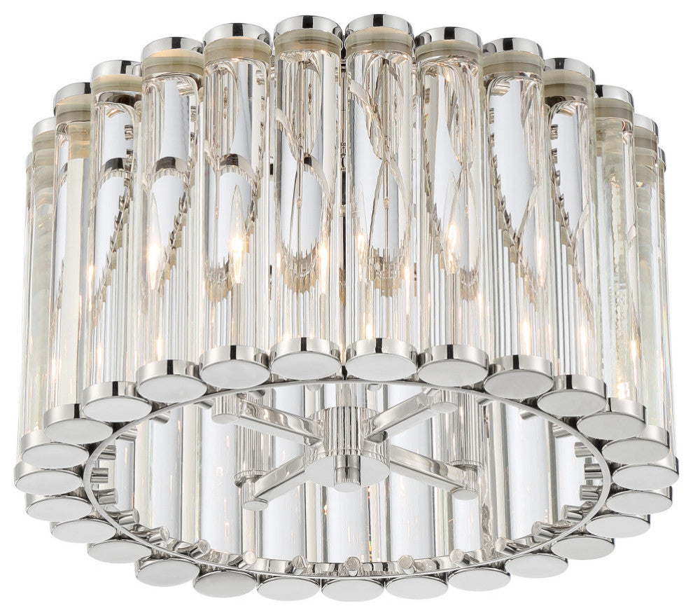 Crystorama ELL-B3004-PN_CEILING, 4-Light Ceiling Mount, Polished Nickel