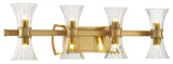 Bennington 8-Light Bathroom Vanity Light, Warm Brass