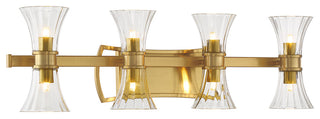 Bennington 8-Light Bathroom Vanity Light, Warm Brass