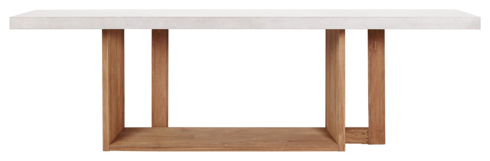 Lucca Teak and Concrete Dining Table