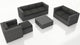 District 5 Piece Sofa Set, Canvas Charcoal