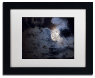 Jason Shaffer 'Supermoon ' Matted Framed Art, Black Frame, White Mat, 14x11