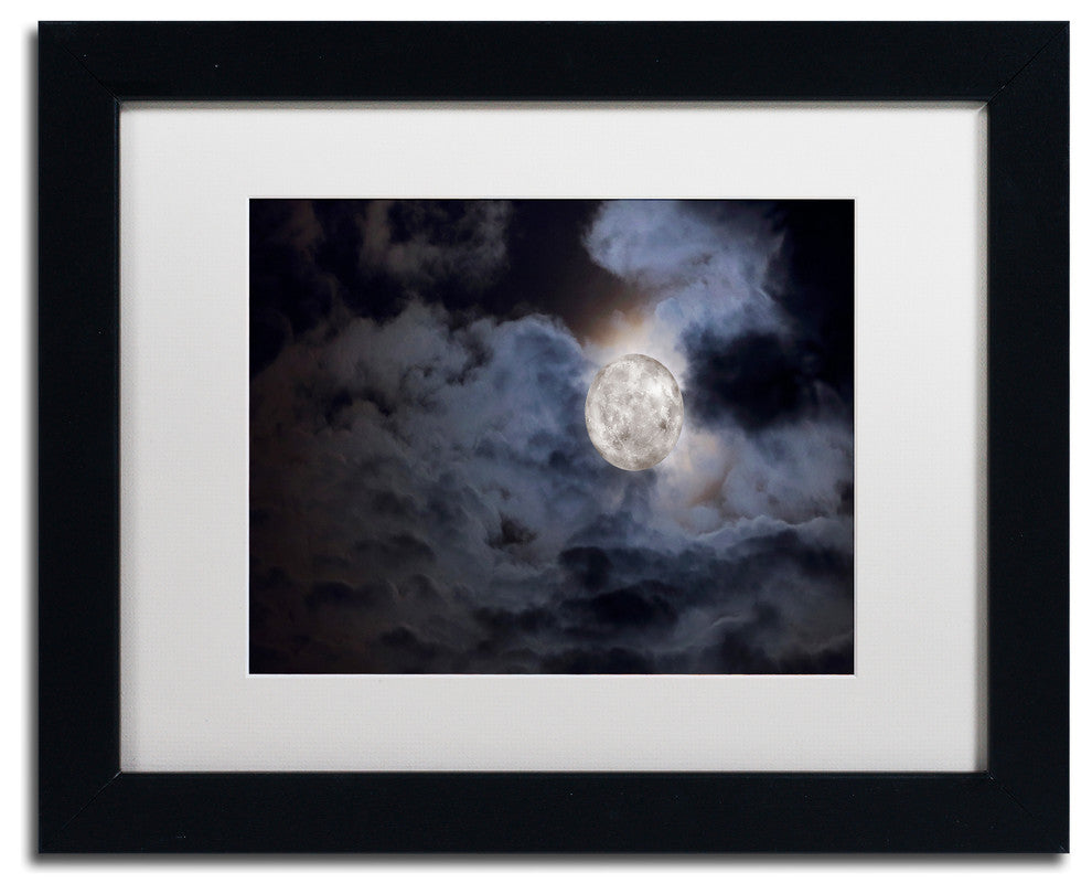 Jason Shaffer 'Supermoon ' Matted Framed Art, Black Frame, White Mat, 14x11