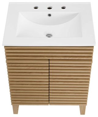 Render Bathroom Vanity Oak White