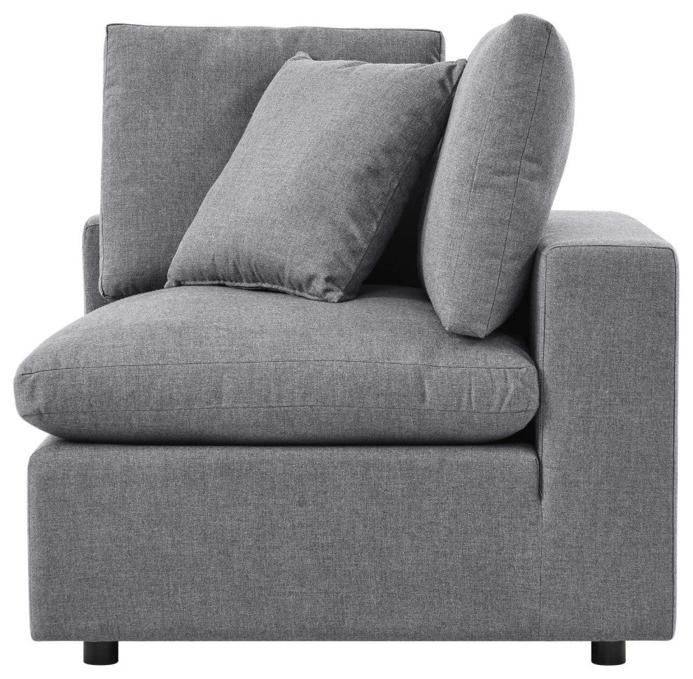 Modular Lounge Deep Sofa, Sunbrella, Gray, Modern, Outdoor Hospitality