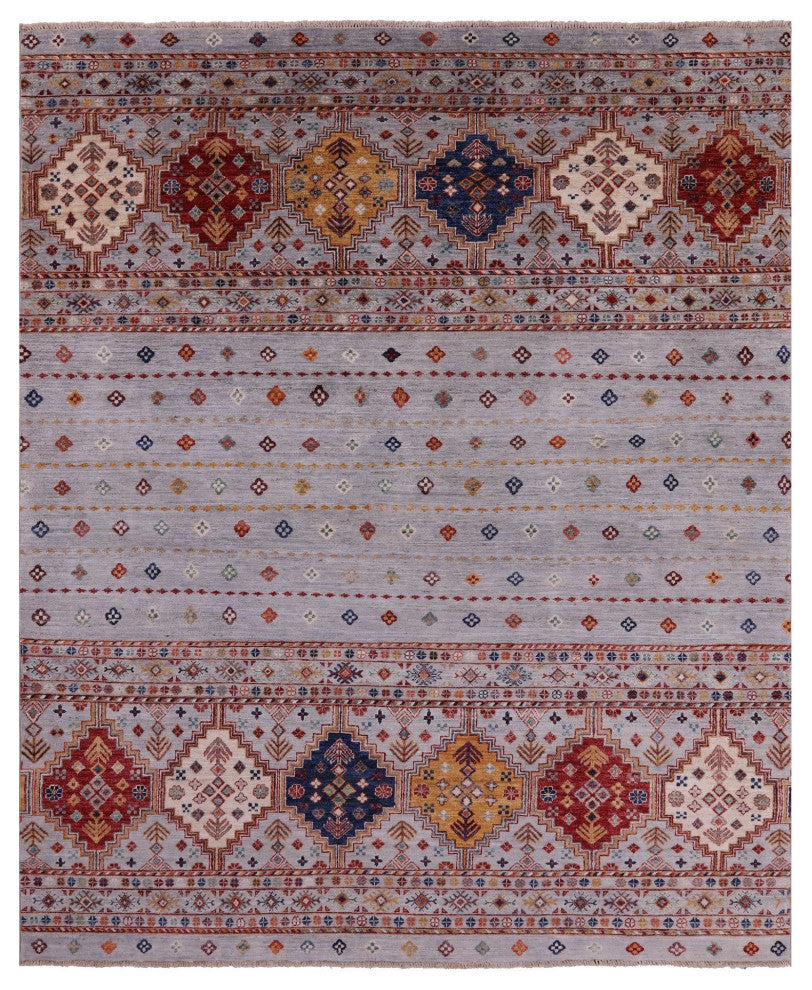 Hand Knotted Super Kazak Khorjin Rug 6' 9" X 8' 1" Q11064