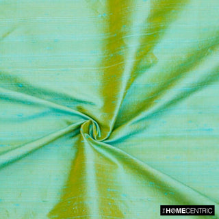 Sea Blue, Gold Silk Dupioni Fabric By The Yard, 4 Yards For Curtain, Dress