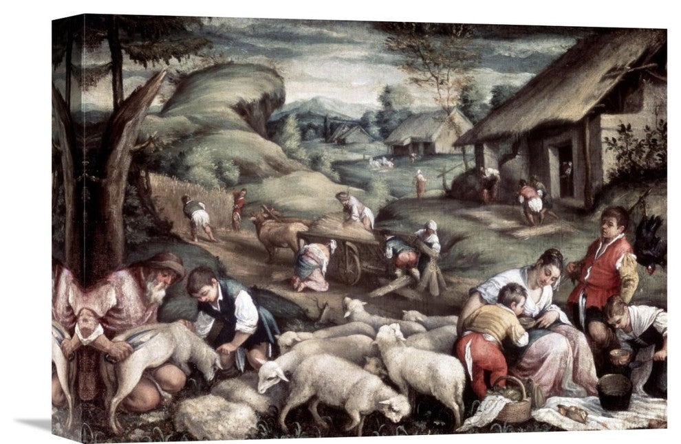 "Summer" Stretched Canvas Giclee by Francesco Bassano II, 16"x12"