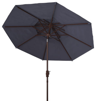 Safavieh Outdoor Lorenia 9ft Double Top Market Umbrella Navy